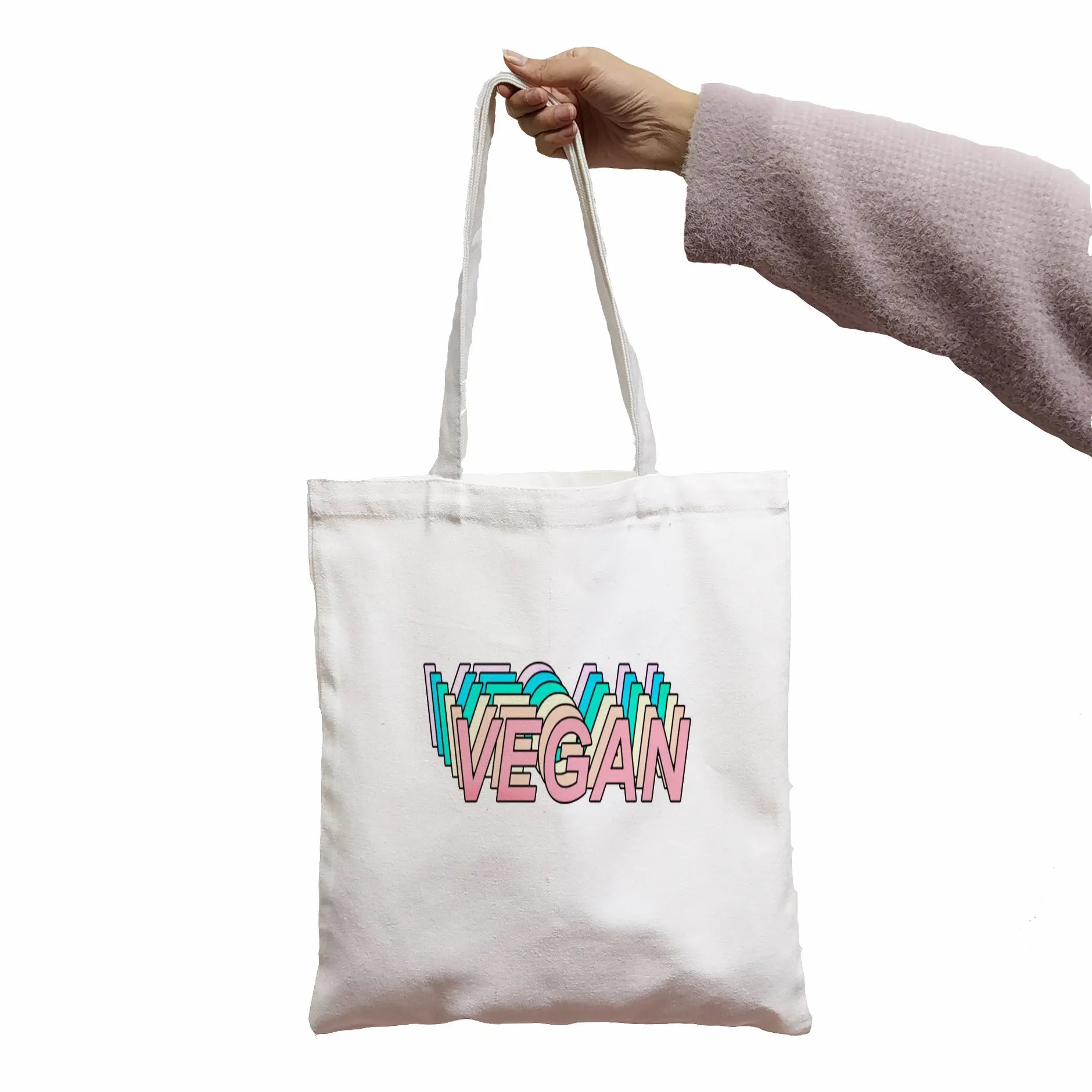 Gothic Vegan Women Canvas Bag Horror Cartoon Large Shopper Bag