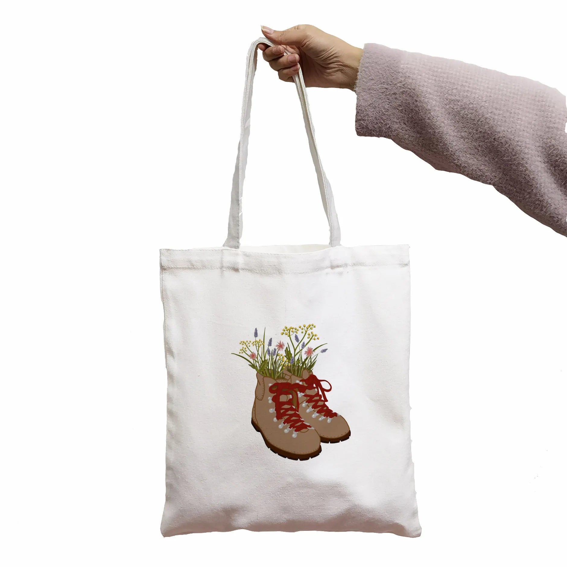 Gothic Vegan Women Canvas Bag Horror Cartoon Large Shopper Bag