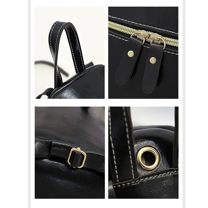 Mini Leather Backpack MultiFunction Small Purse Women Bag Mochila