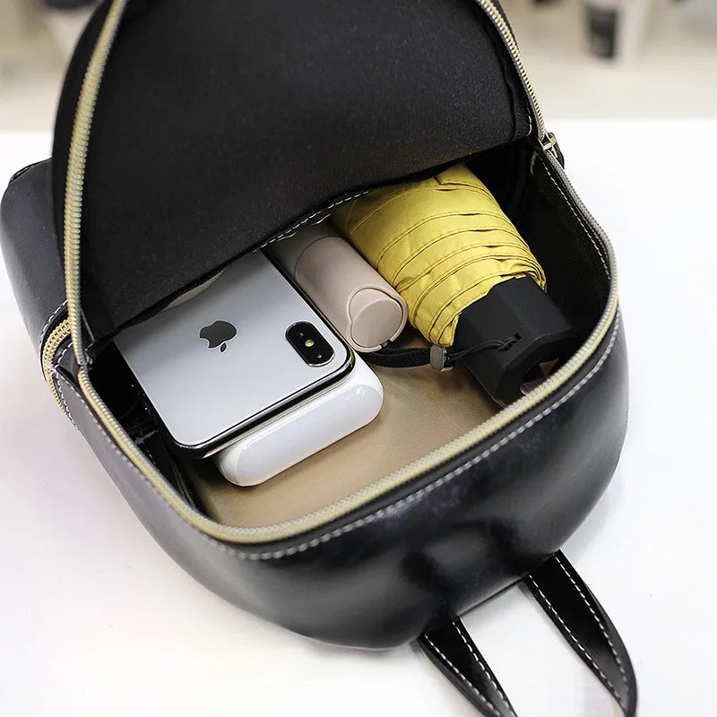Mini Leather Backpack MultiFunction Small Purse Women Bag Mochila