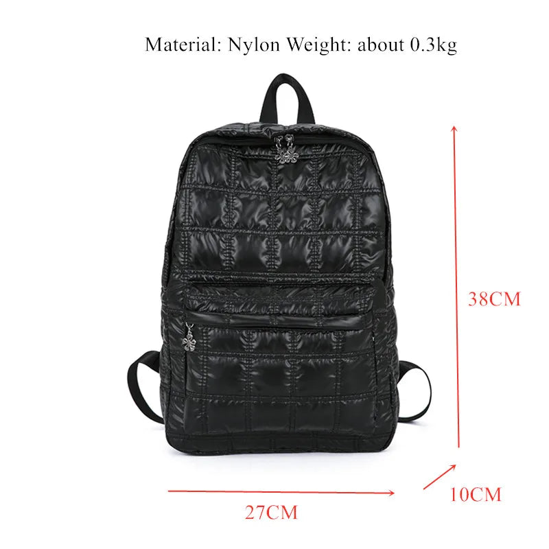 Winter Women Backpack Warm Rucksack Soft Shoulder Bag