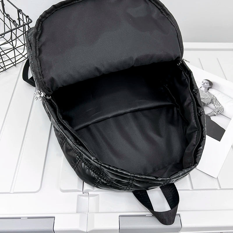 Winter Women Backpack Warm Rucksack Soft Shoulder Bag