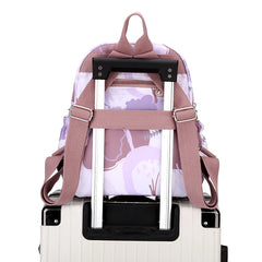 Waterproof Travel Backpack for Women Floral School Bag