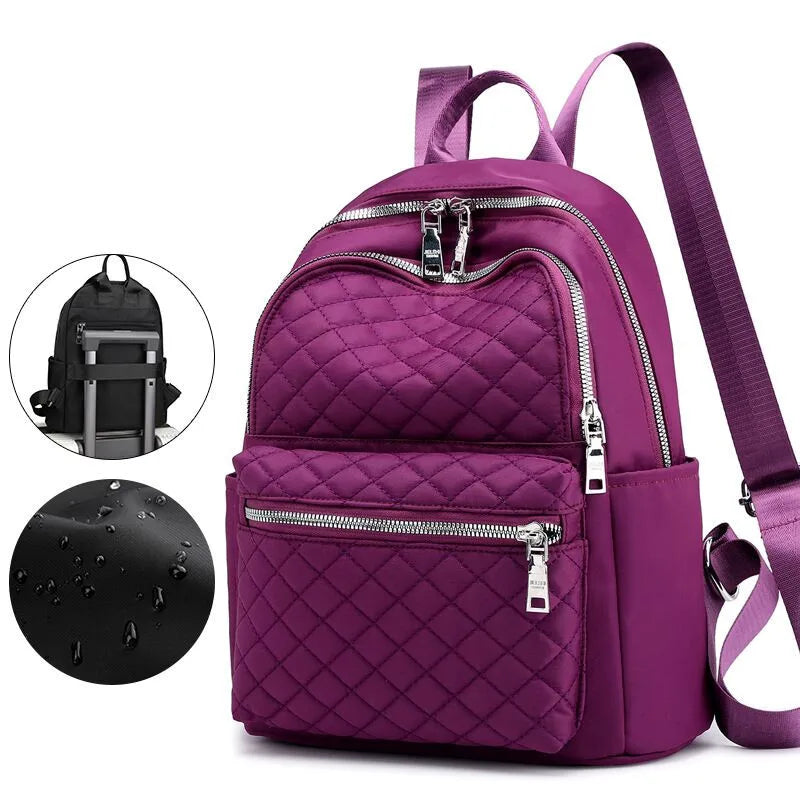 Waterproof Travel Women Backpack in Red