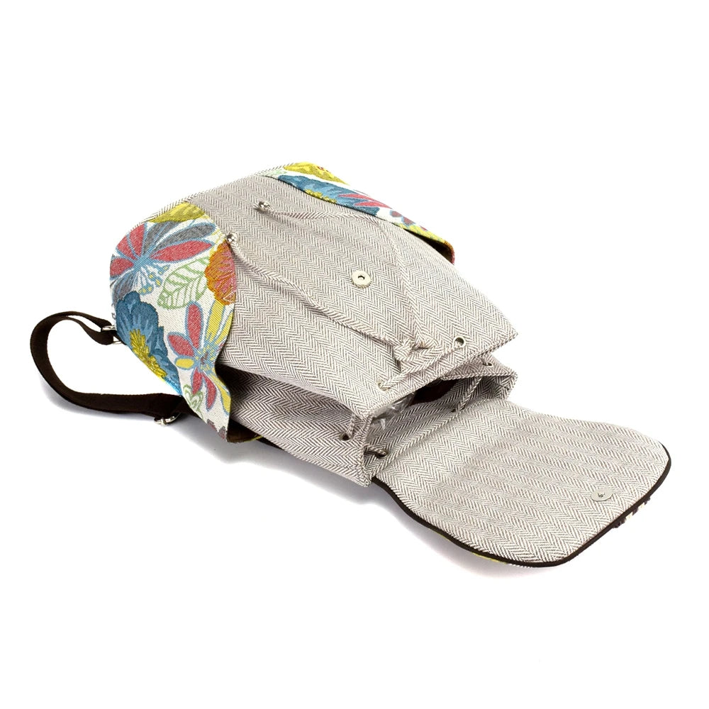 Beaded Embroidered Women Small Canvas Backpacks, Ladies Casual Rucksacks