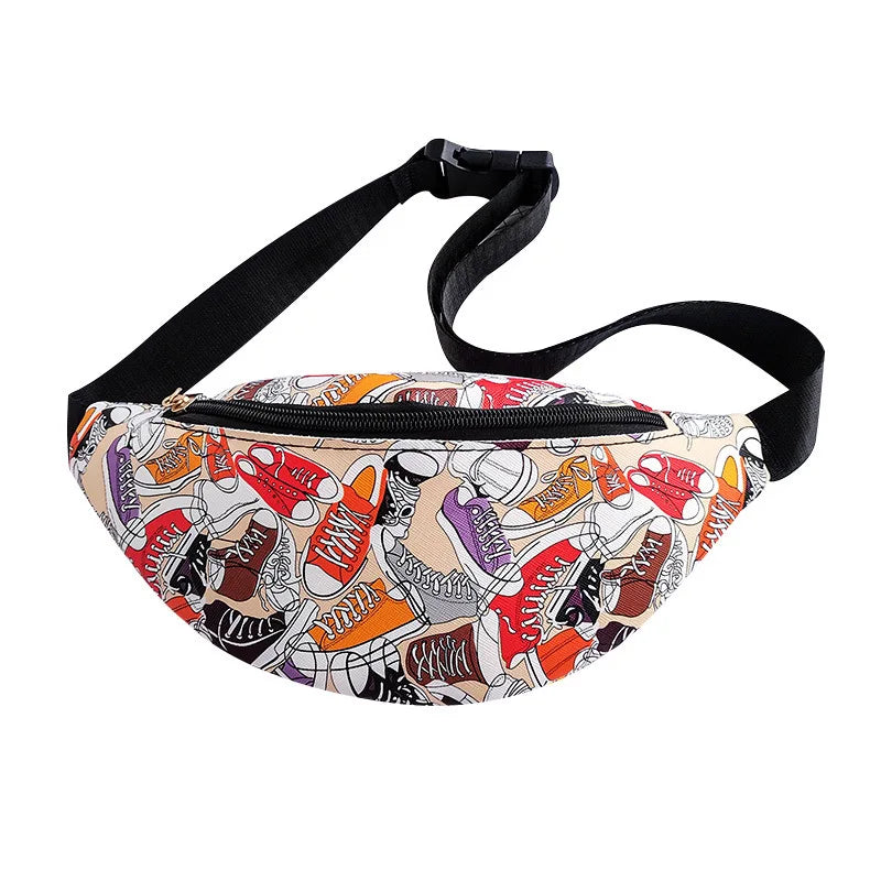 Versatile Print Chest Bag Trade Bag Women's Waist Bag