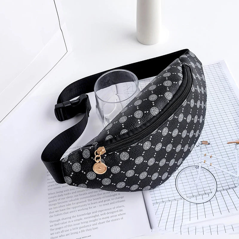 Versatile Print Chest Bag Trade Bag Women's Waist Bag