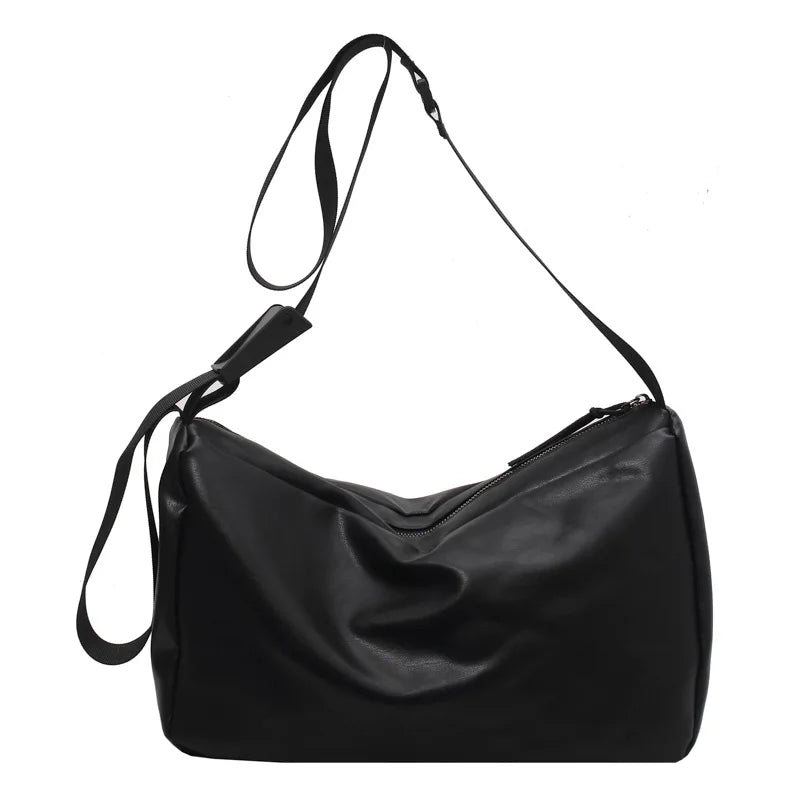 PU Crossbody Bag for Women Large Capacity Shoulder Messenger Bag Retro Handbags