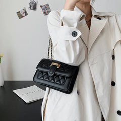 Versatile Shoulder Bag Women PU Leather Small Satchels Ladies Solid Crossbody
