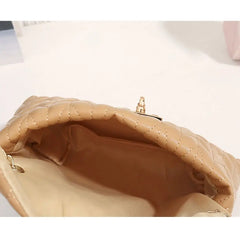 Versatile Women Embroider Chain Bag PU Leather Handbags