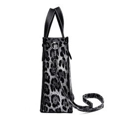 Leopard Chain Women Tote Bag + Wallet Set