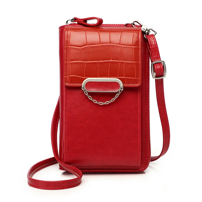 Vertical Ladies Mobile Phone Bag Shoulder Messenger Bag Large Capacity Wallet