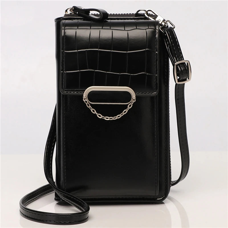 Vertical Ladies Mobile Phone Bag Shoulder Messenger Bag Large Capacity Wallet