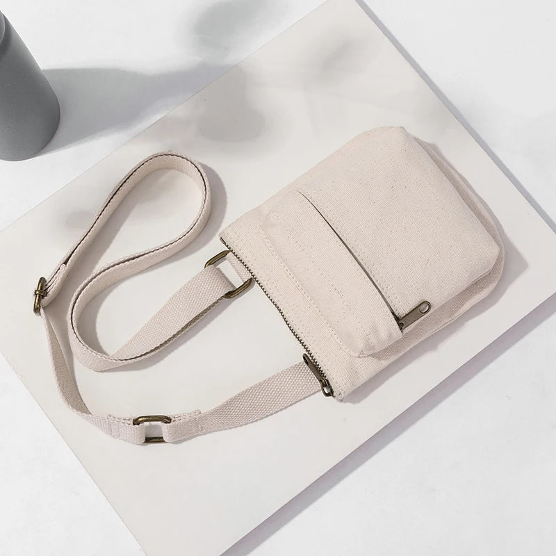 Canvas Mini Crossbody Bag for Women