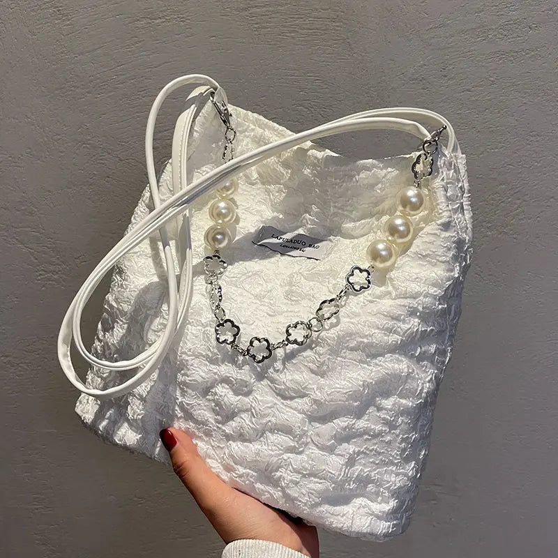 Embroidery Shoulder Tote Bag Jacquard Handbag Purses for Women