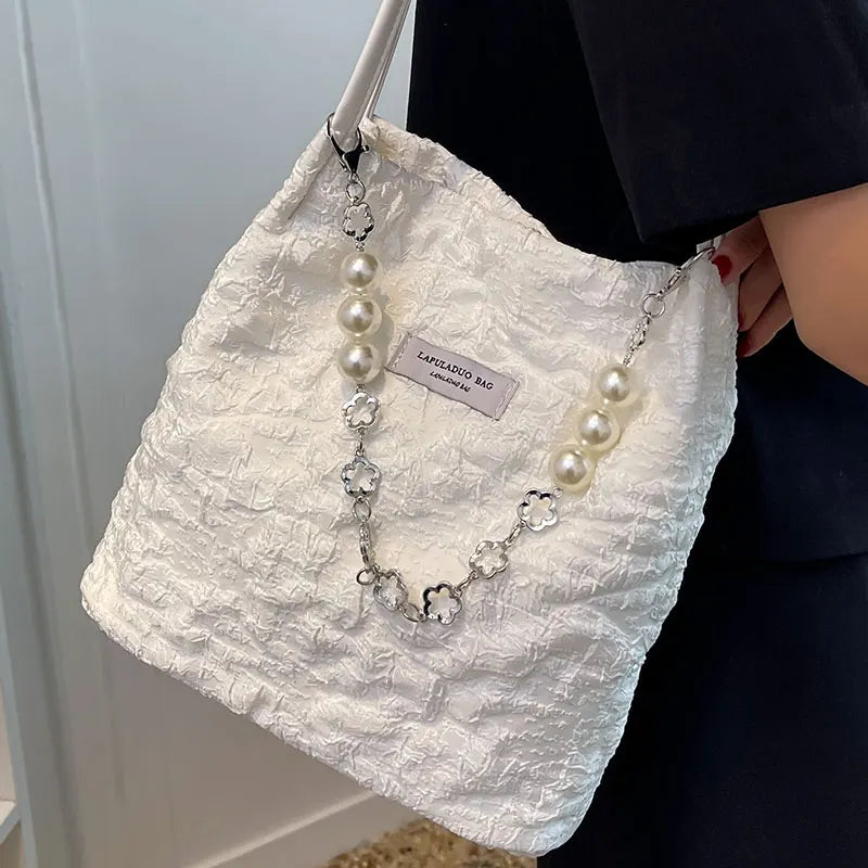 Embroidery Shoulder Tote Bag Jacquard Handbag Purses for Women