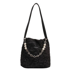 Embroidery Shoulder Tote Bag Jacquard Handbag Purses for Women