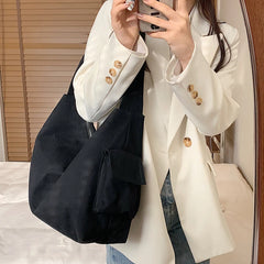 Canvas Bucket Bags for Women Large Capacity Handbags