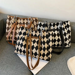 Large Capacity Ladies Bag Handbag Soft Leather Shoulder Handbag