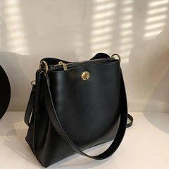 Women Large Capacity Tote Bag Soft Leather Shoulder Bag