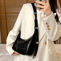 Croc Pattern Shoulder Bag for Women