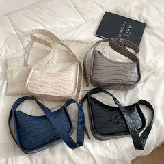 Croc Pattern Shoulder Bag for Women