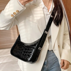 Croc Pattern Shoulder Bag for Women
