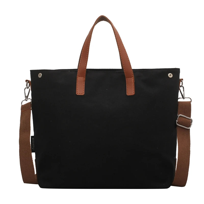 Canvas Shoulder Bag Large Capacity Shopping Bag Winter Messenger Bag