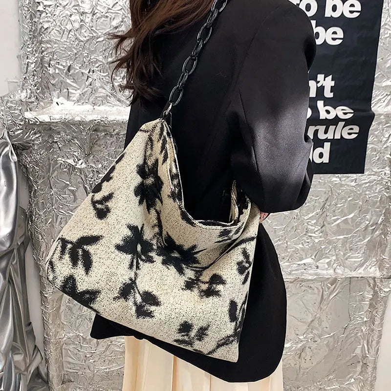 Women's Wide Strap Winter Handbag