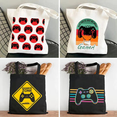 Game Remote Controller Gamer Shoulder Bag Harajuku Handbag Tote Eco Shopper