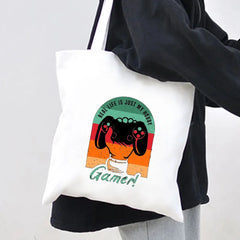 Game Remote Controller Gamer Shoulder Bag Harajuku Handbag Tote Eco Shopper