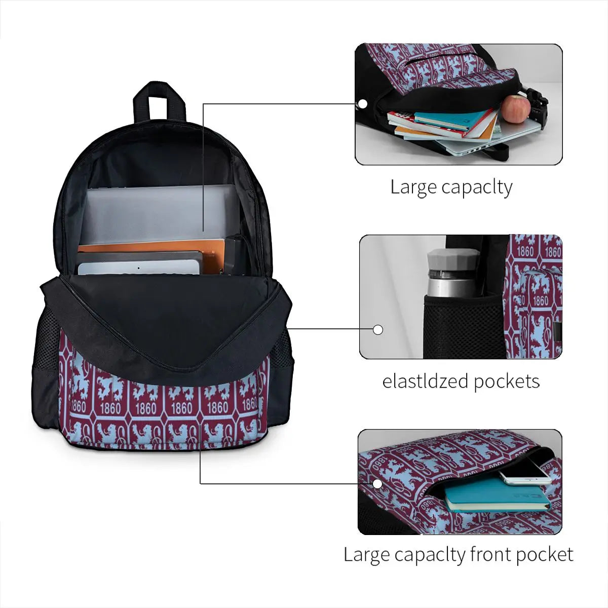 Villa-Aston Backpacks Men's & Women's School Bags