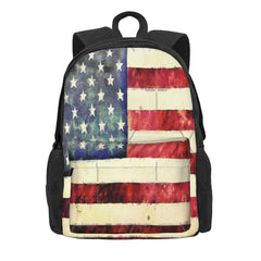Vintage American Flag 2 Backpacks Men's Backpacks Bags For Women