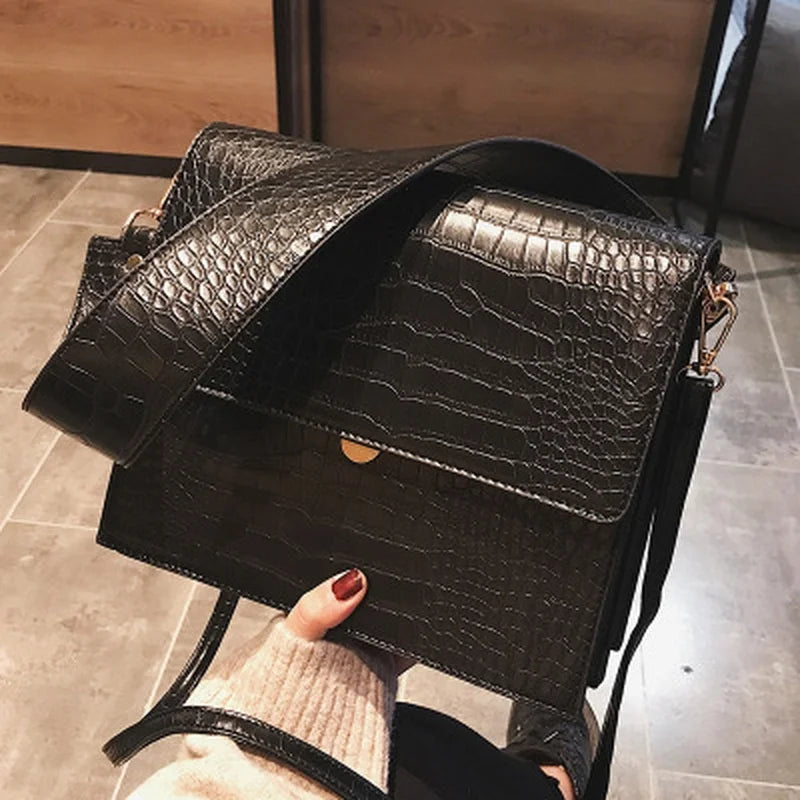 Vintage Pu Leather Messenger Bag for Women Handbags