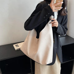 Vintage Big Leather Bucket Side Bags for Women