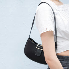 Vintage Metal Buckle Mini Bag Women Summer Underarm Packs Classic Handbag