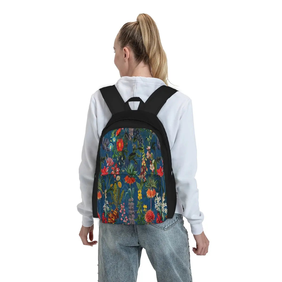 Vintage Springflower Meadow Backpacks Men Women Youth Bags