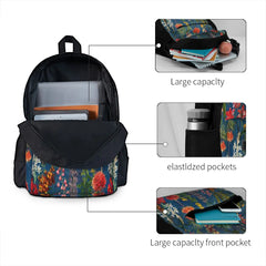 Vintage Springflower Meadow Backpacks Men Women Youth Bags
