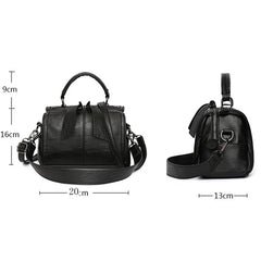 Vintage Boston Handbags Soft Leather Shoulder Crossbody Bag Totes Messenger Bags