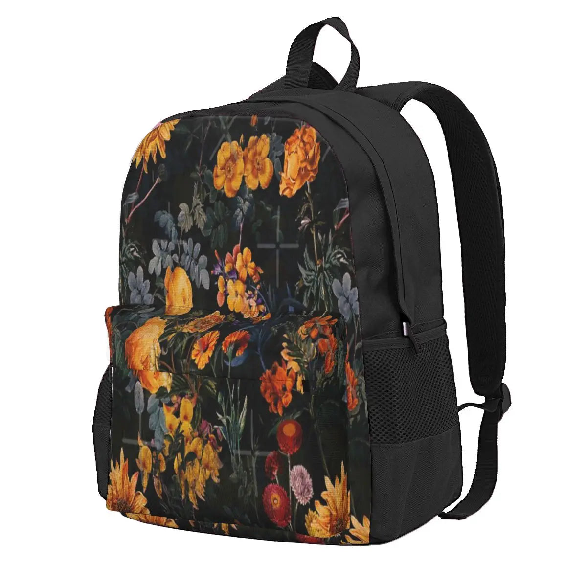 Vintage Botanical Night Garden Backpacks - Retro Style