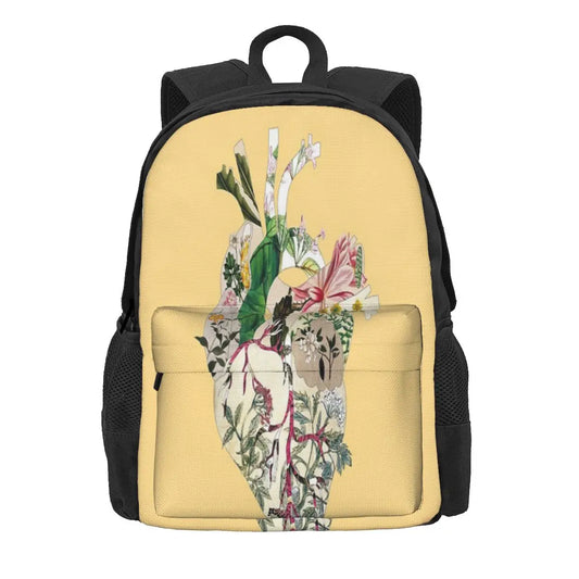 Vintage Botanical Heart - Sunshine Backpacks Men's Backpacks Bags For Women Kids