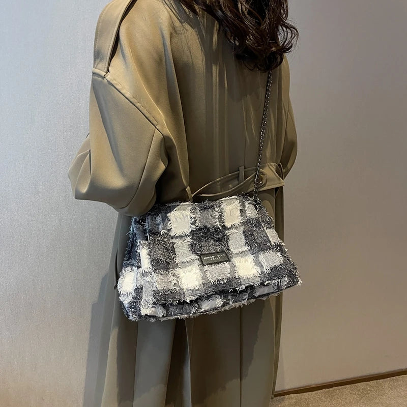 Vintage Canvas Shoulder Crossbody Bags Women Handbag Purses