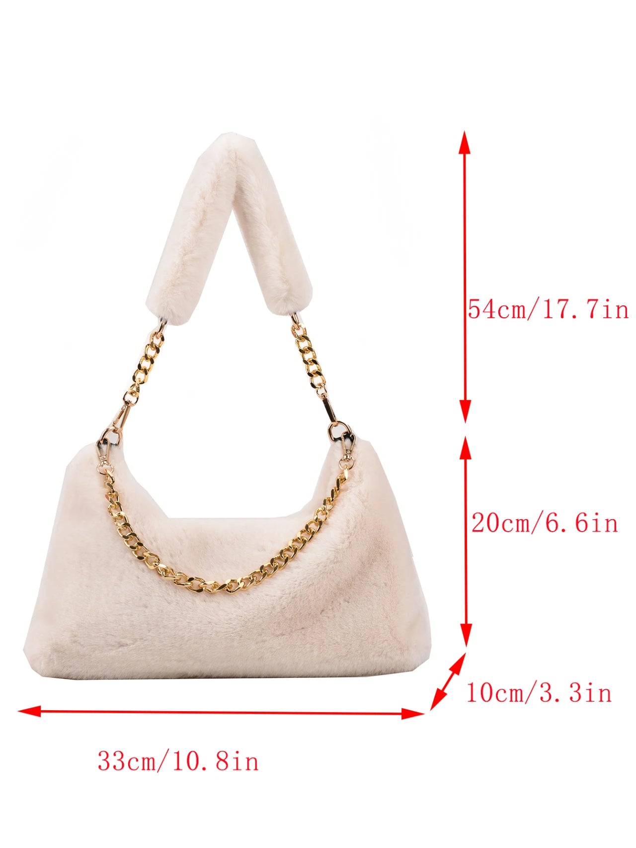 Vintage Hobos Faux Fur Shoulder Handbag Women Messenger Bags