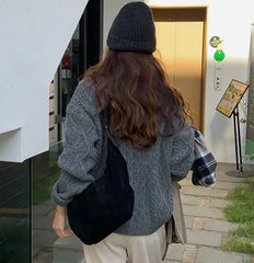 Vintage Brown Suede Shoulder Moon Bag Female Eco Large Crossbody Bag