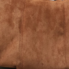 Vintage Brown Suede Shoulder Moon Bag Female Eco Large Crossbody Bag