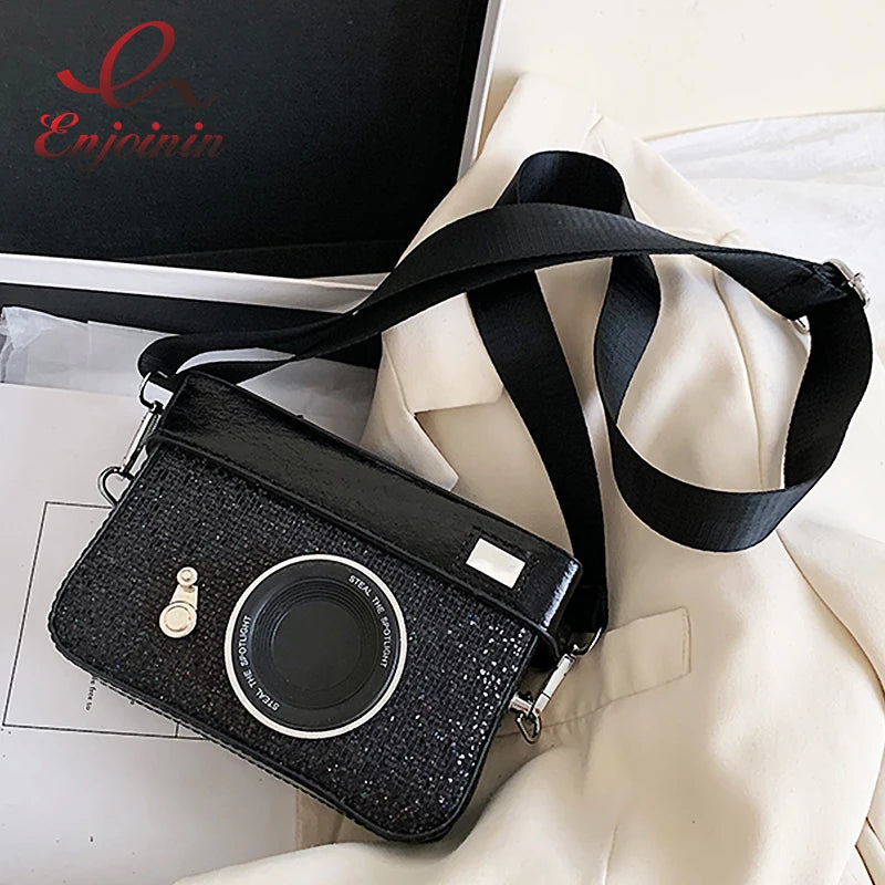 Vintage Camera Box Style Crossbody Bag for Women
