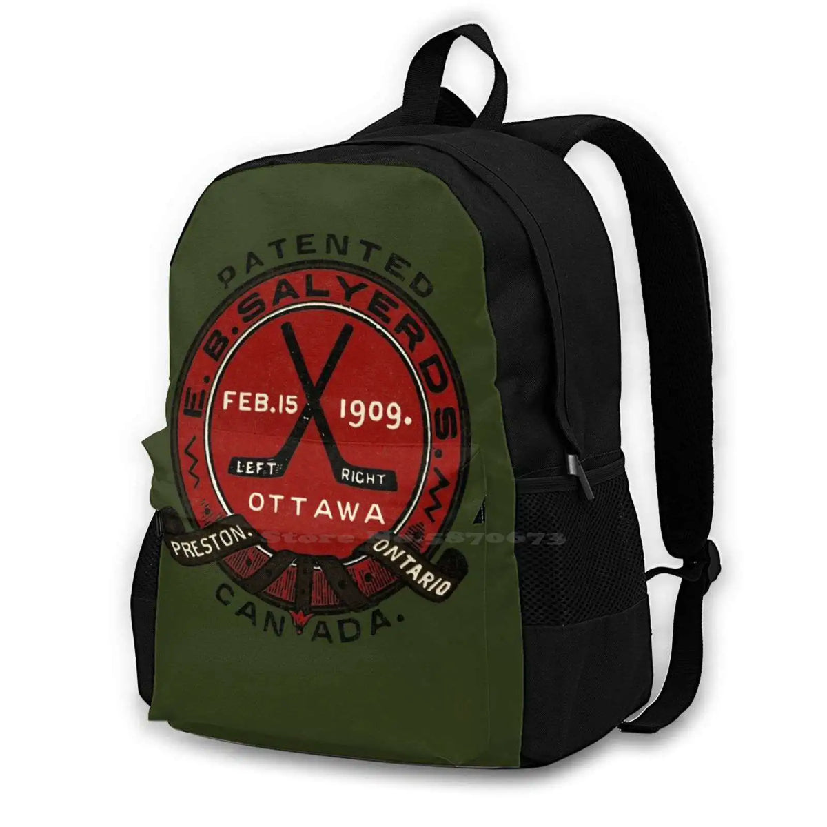 Vintage Canadian Hockey Stick Laptop Travel Bag