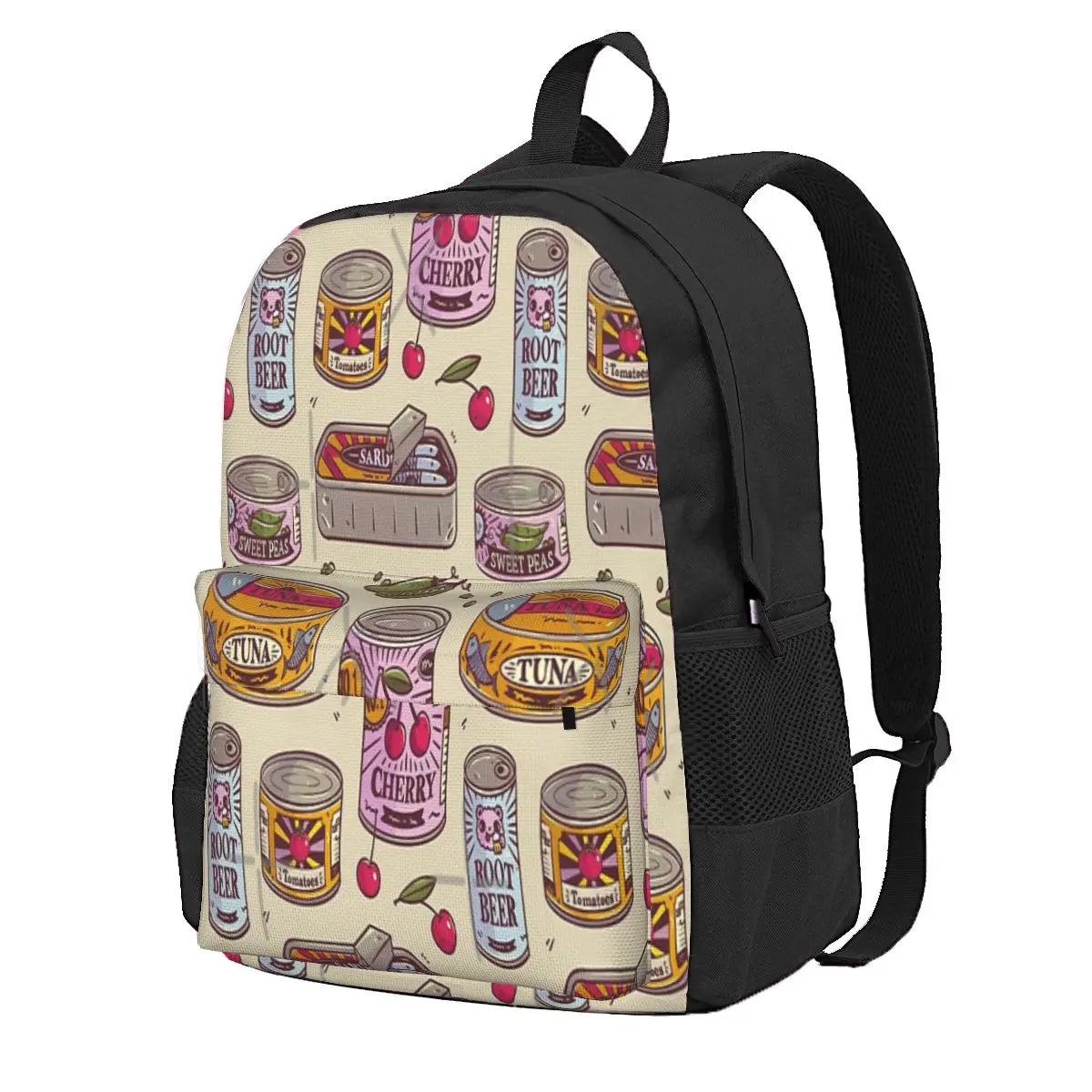 Vintage Canned Goods Pattern Backpacks Men's Backpacks Bags For Women