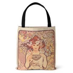 Vintage Canvas Bag Double Sided Printing Shoulder Bag Large Capacity Handbags