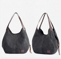 Vintage Canvas Handbag Women Large Capacity Shoulder Bag